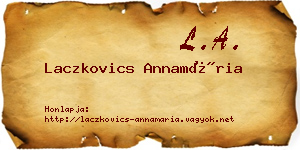 Laczkovics Annamária névjegykártya