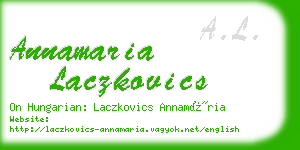 annamaria laczkovics business card